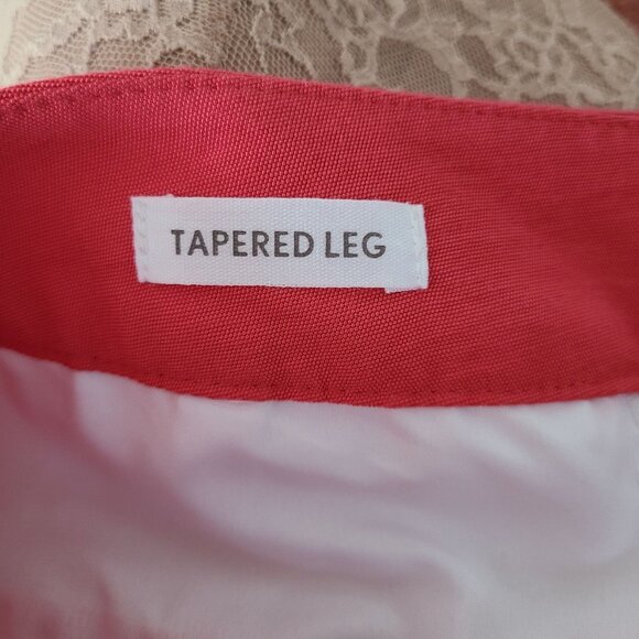 LOFT US Womens Size 8 Salmon Orange Red Tapered Leg Pants Lightweight NEW - Picture 6 of 12